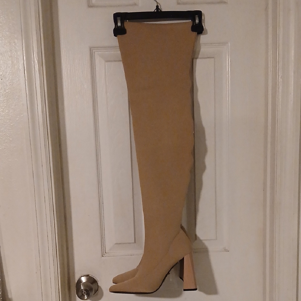 Elegant Tan Over-the-Knee Boots